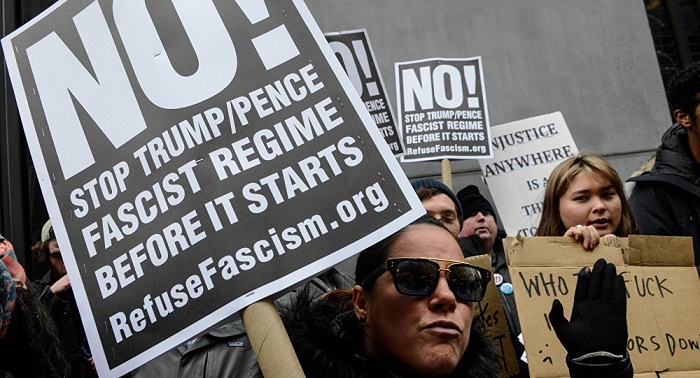 Anti-Trump protesters in Washington block tunnel to Capitol Hill